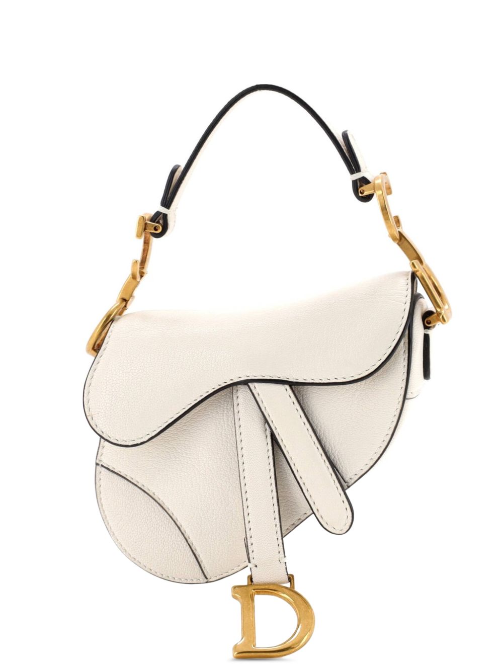 Saddle Handbag with Strap Leather Micro shoulder bag