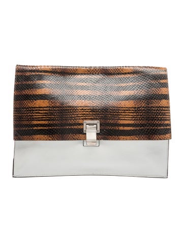 Embossed Leather Clutch