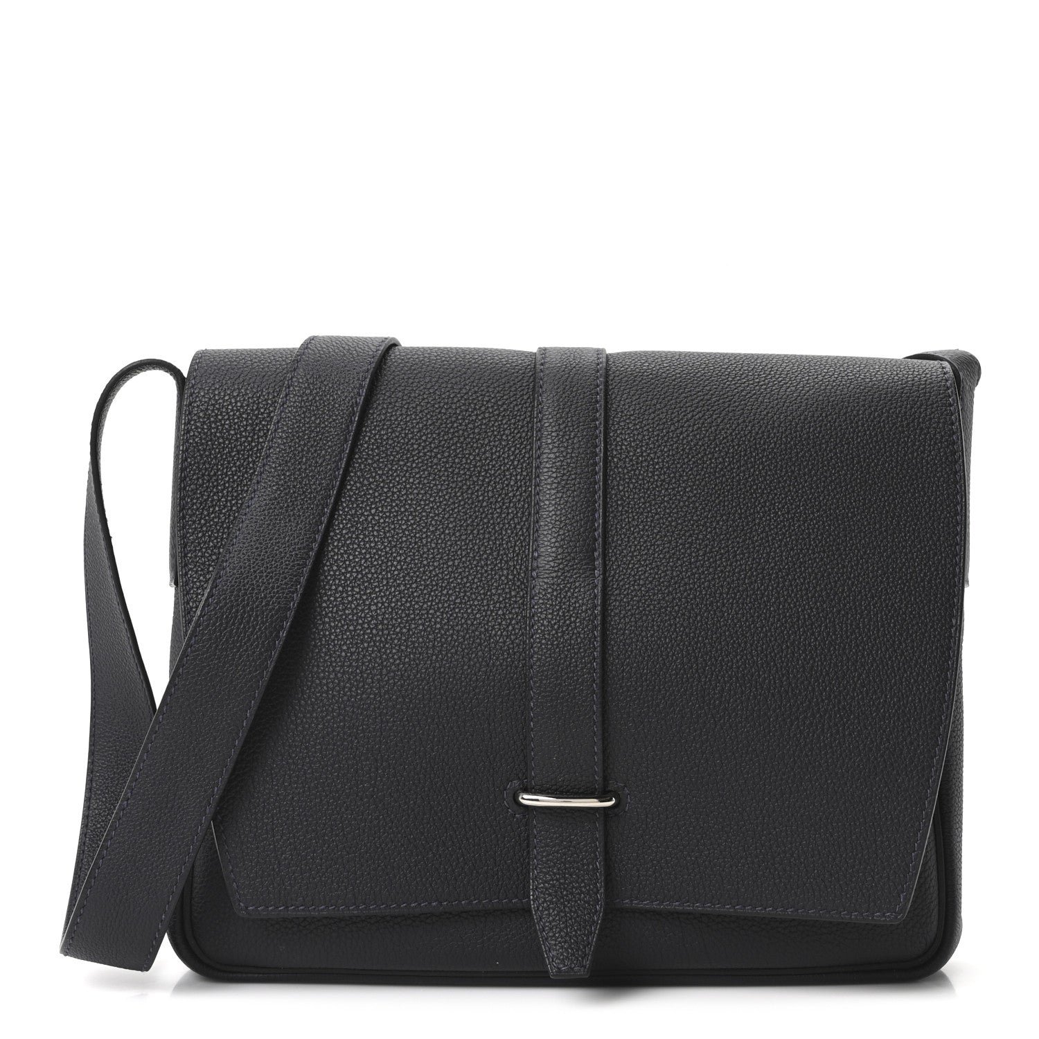 Hermes Togo Steve Light Messenger Bleu Nuit