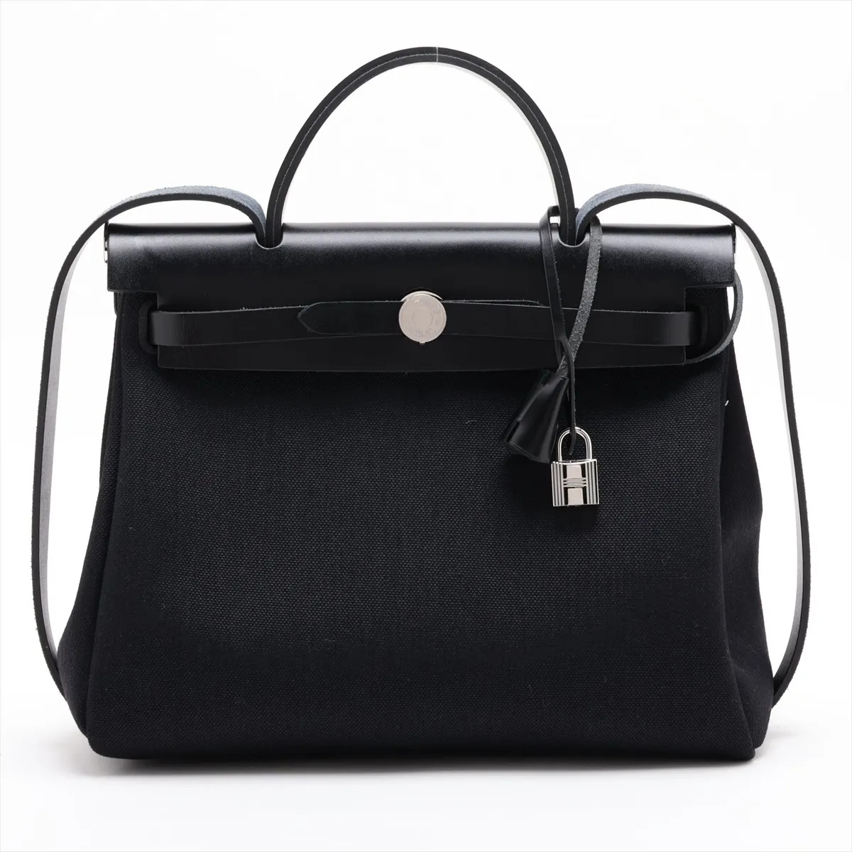 Hermès Herbag Zip PM Twal Military x Vash Hunter Black Silver Metal Fittings K: