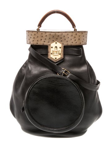 Hermes Savoy Lizard Ostrich Sumac Shoulder Bag
