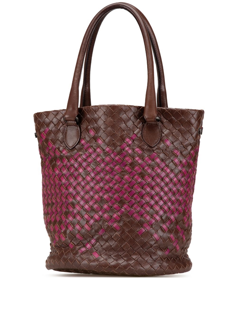 2009 Bicolor Nappa Intrecciato bucket bag