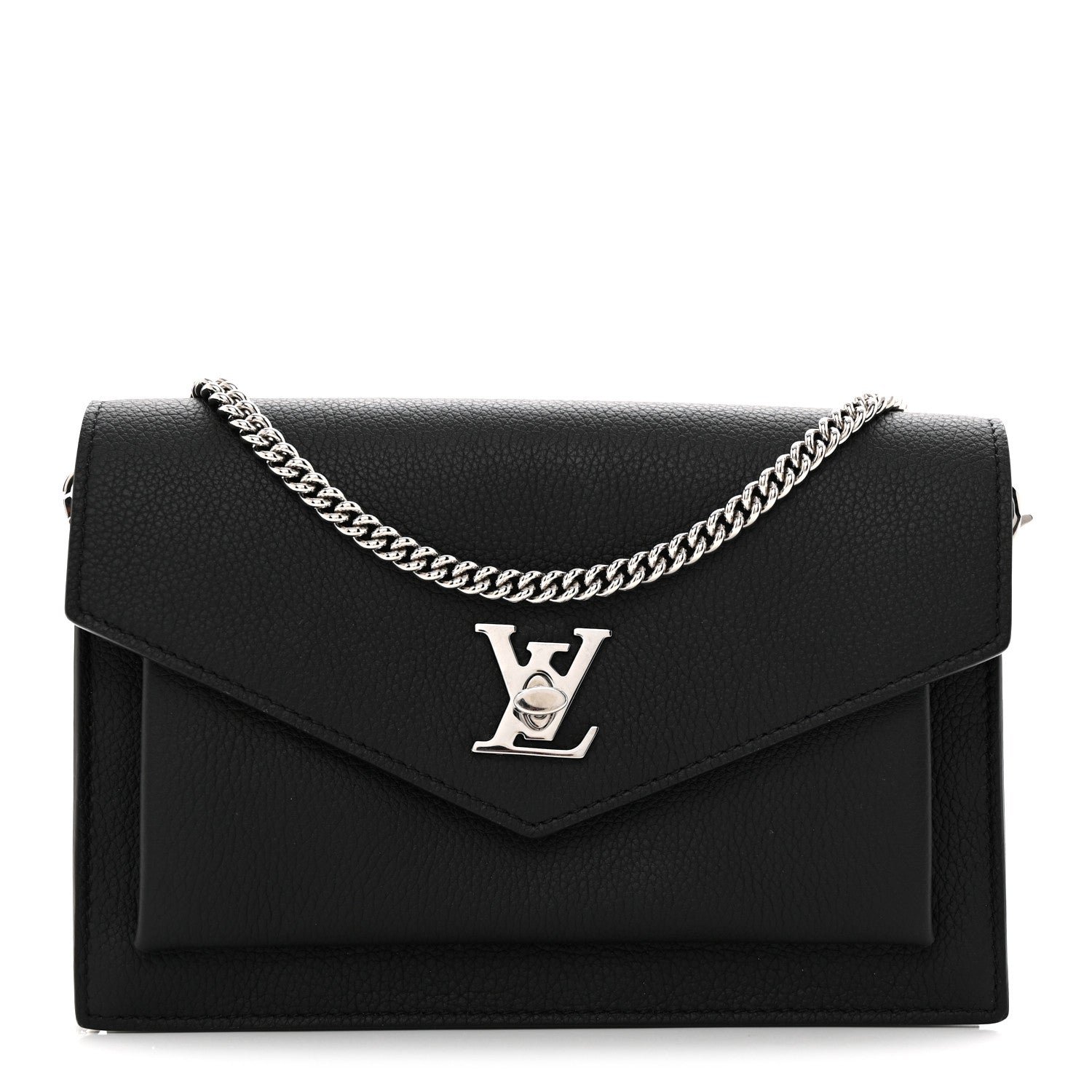 Louis Vuitton Soft Calfskin My Lockme Chain Pochette Black