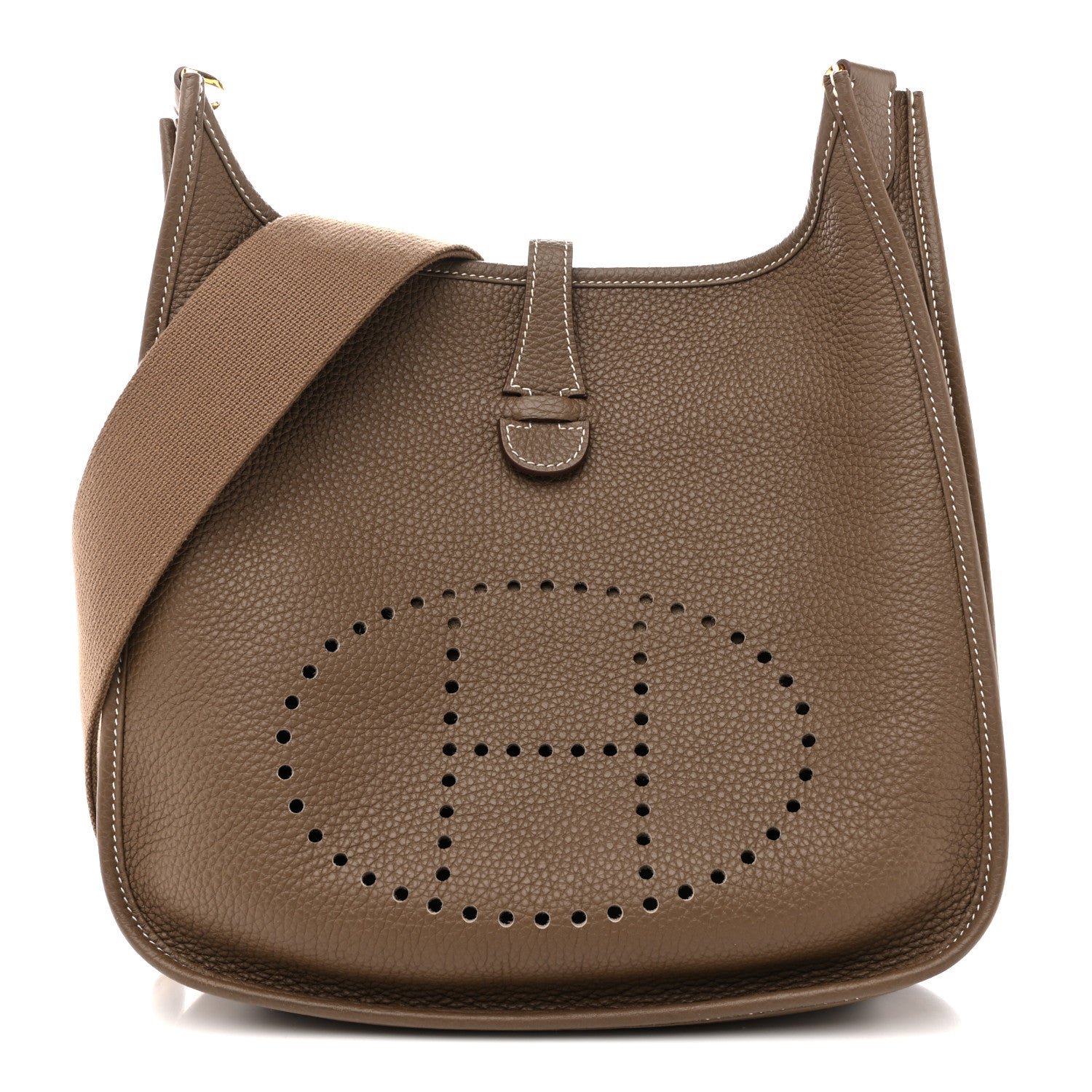 Hermes Taurillon Clemence Evelyne III PM Etoupe