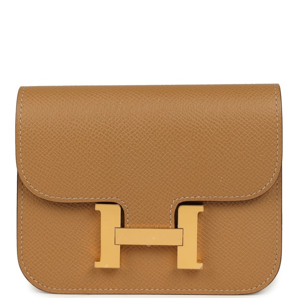 Hermes Hermes Constance Slim Wallet Biscuit Epsom Gold Hardware