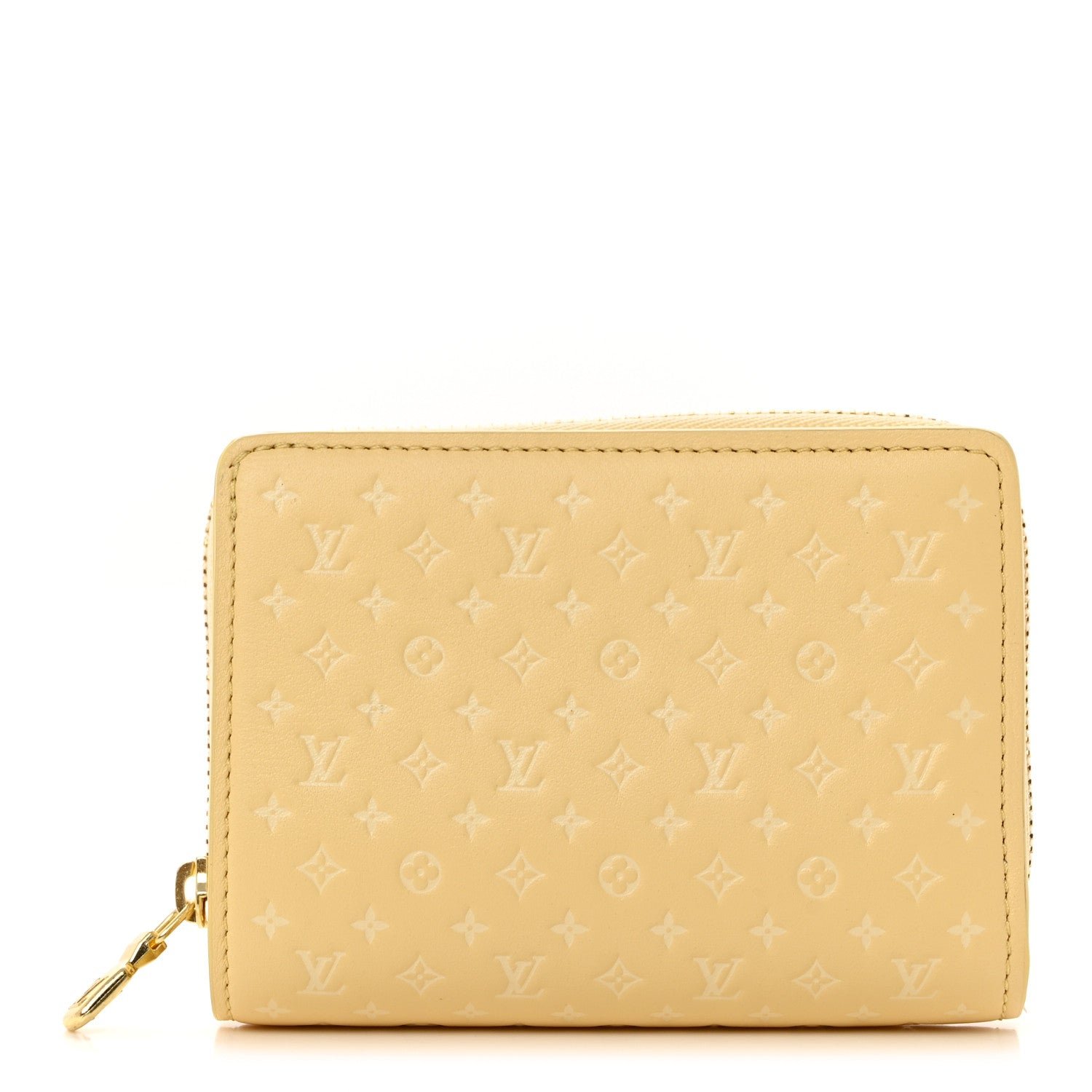 Louis Vuitton Calfskin Nanogram Embossed Lou Wallet Jaune