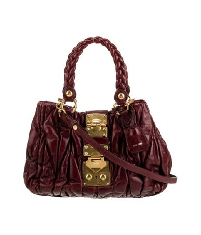 Miu Miu Miu Leather Top Handle Bag
