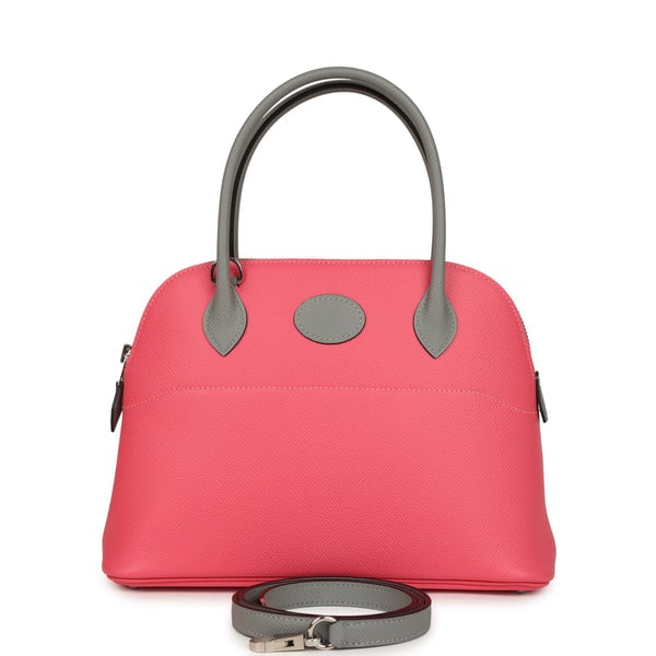 Hermes Hermes Special Order (HSS) Bolide 27 Rose Azalee and Gris Mouette Epsom Palladium Hardware