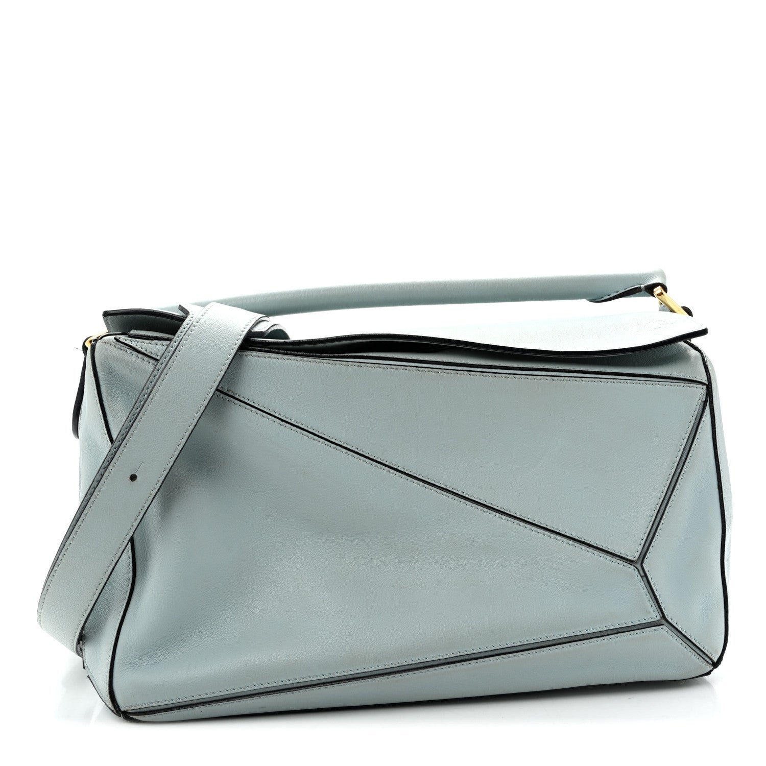 Loewe Calfskin Small Puzzle Bag Light Blue