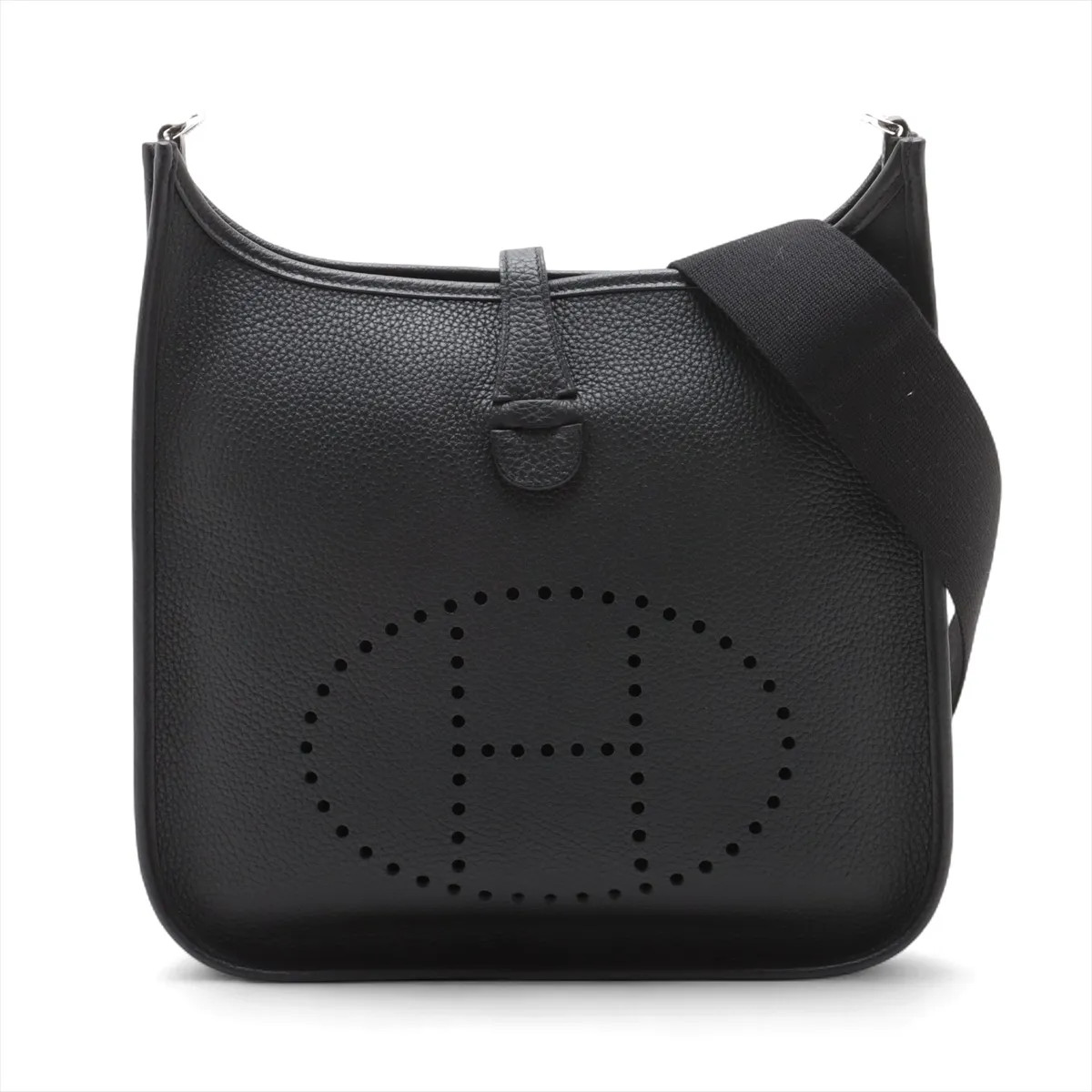 Hermès evelyn 3 29 PM Taurillon Clemence Black Silver Metal Fittings