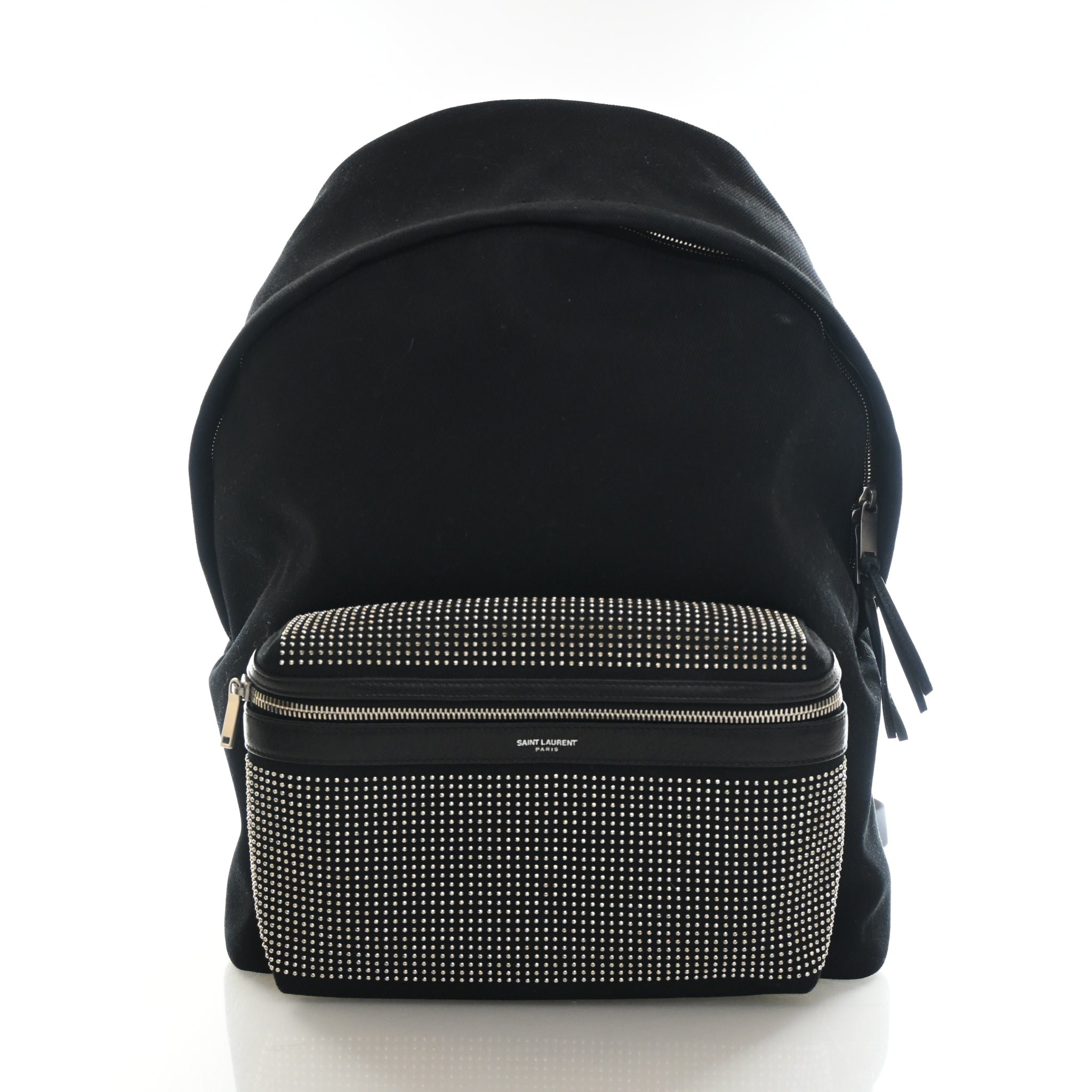 Saint Laurent Mixed Fibers Studded Backpack
