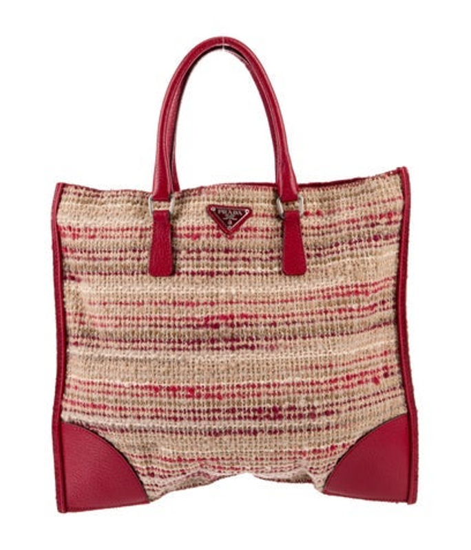 Prada Enameled Metal Triangle Tote Vintage