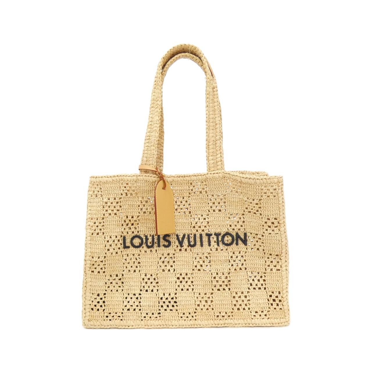 Louis Vuitton Damier Raffia Summer Shopper Tote MM M25008 Bag