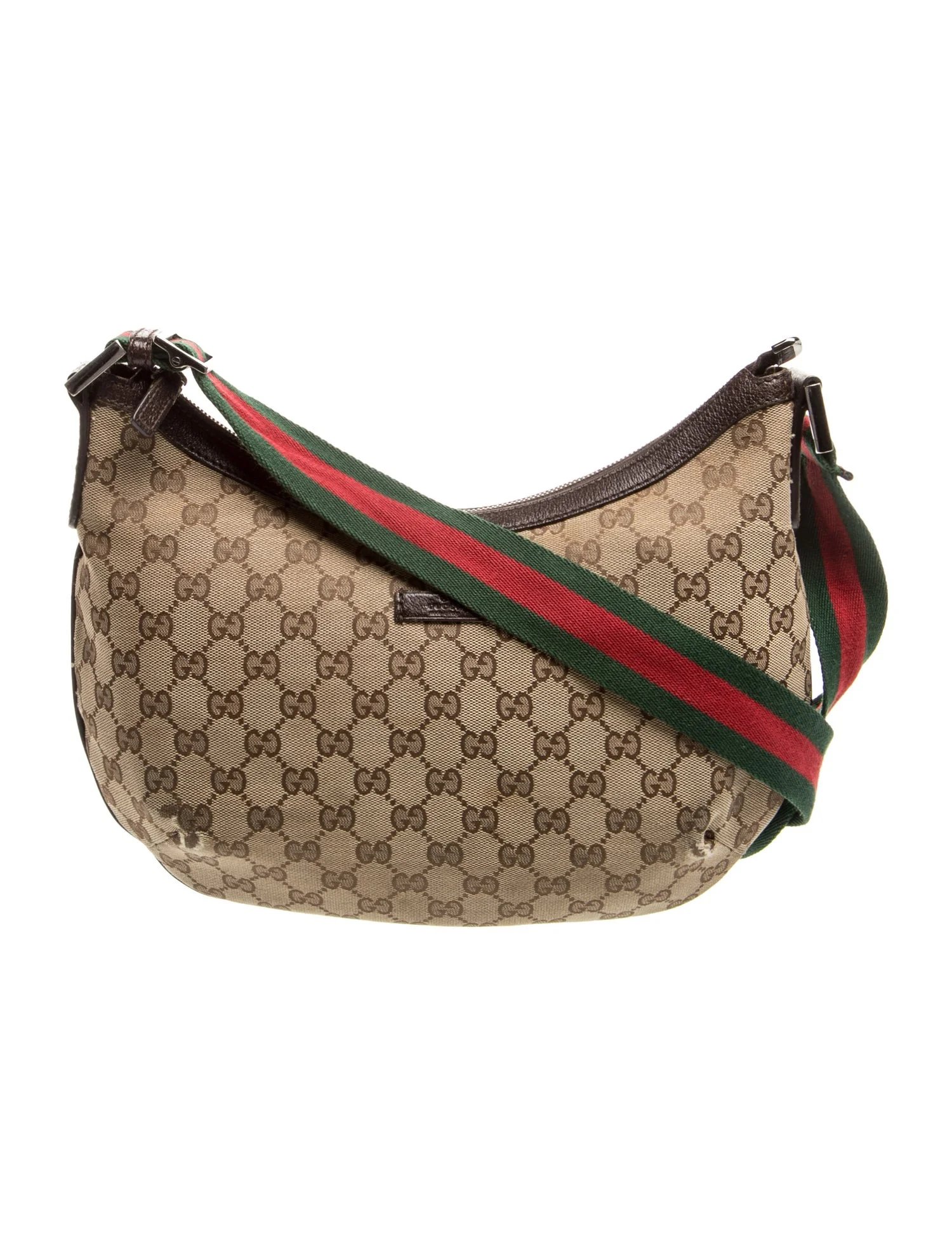 GG Canvas Vintage Half Moon Hobo