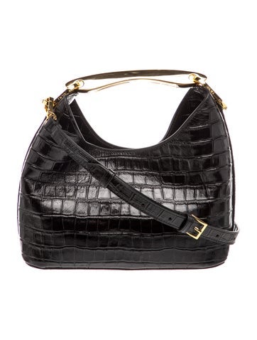 Embossed Leather Top Handle Bag