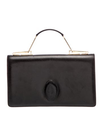 Cartier Leather 2 Way Flap Bag