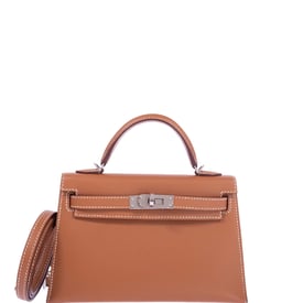 Hermes Hermès Kelly 20 Mini II Sellier Gold Epsom Palladium Hardware