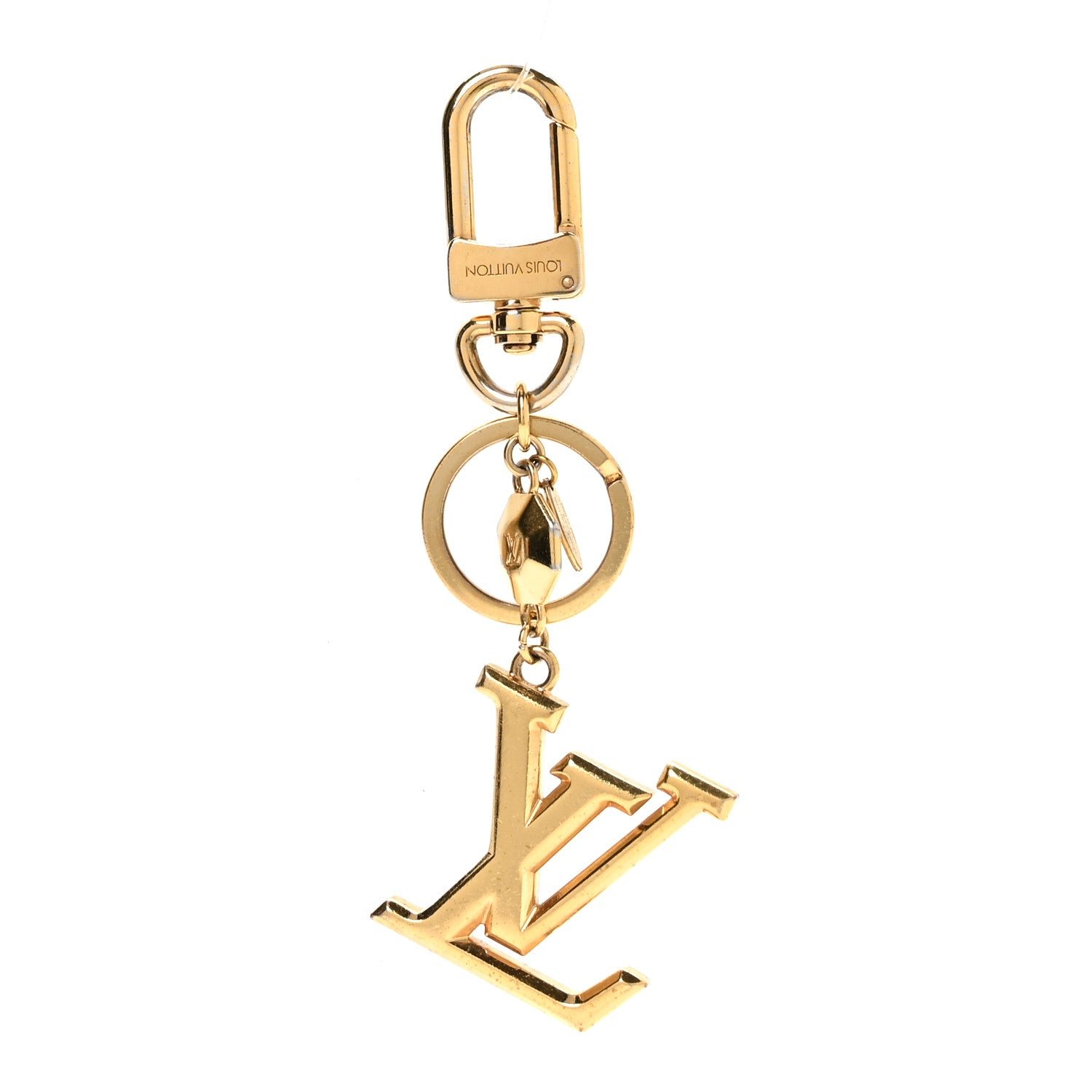 Louis Vuitton LV Facettes Bag Charm Key Holder Gold