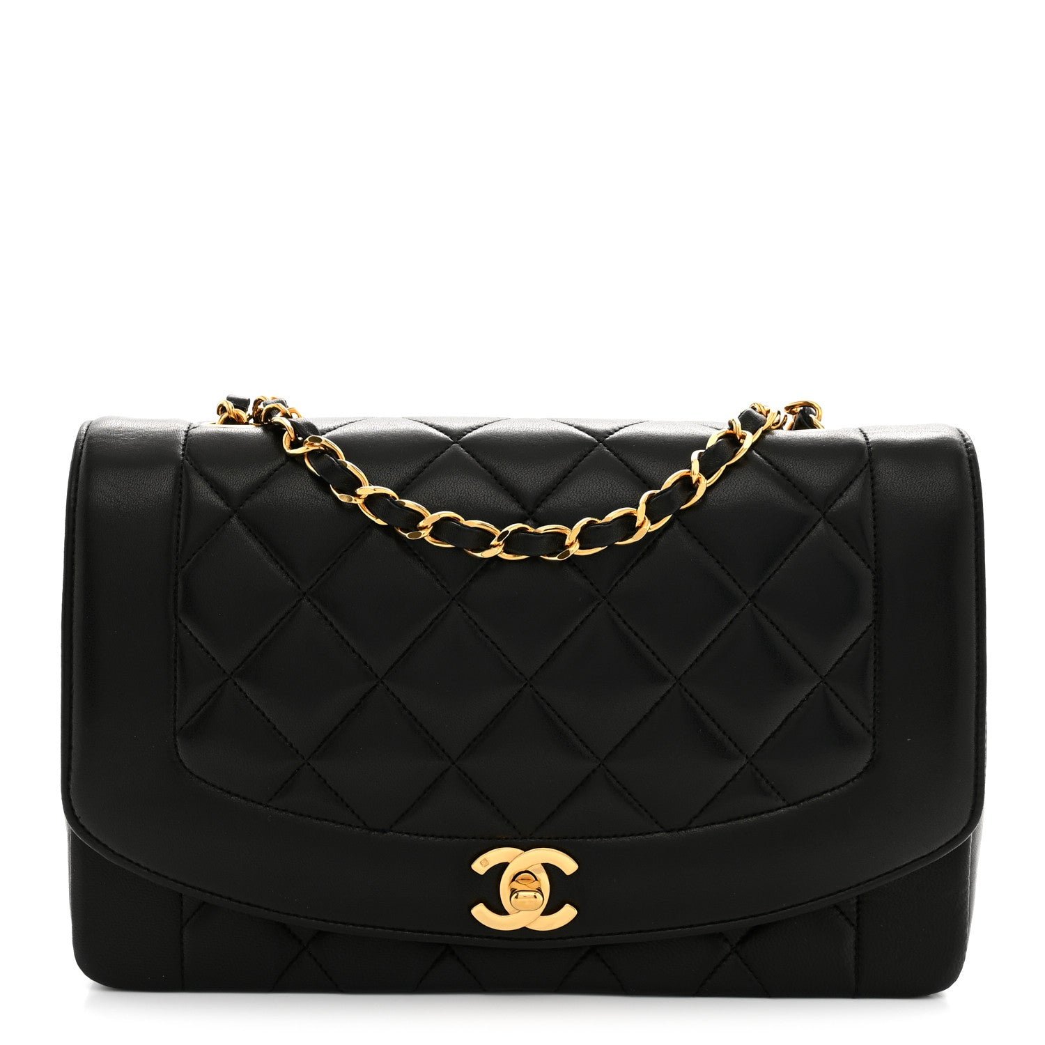 Chanel Lambskin Quilted Medium Single Flap Black