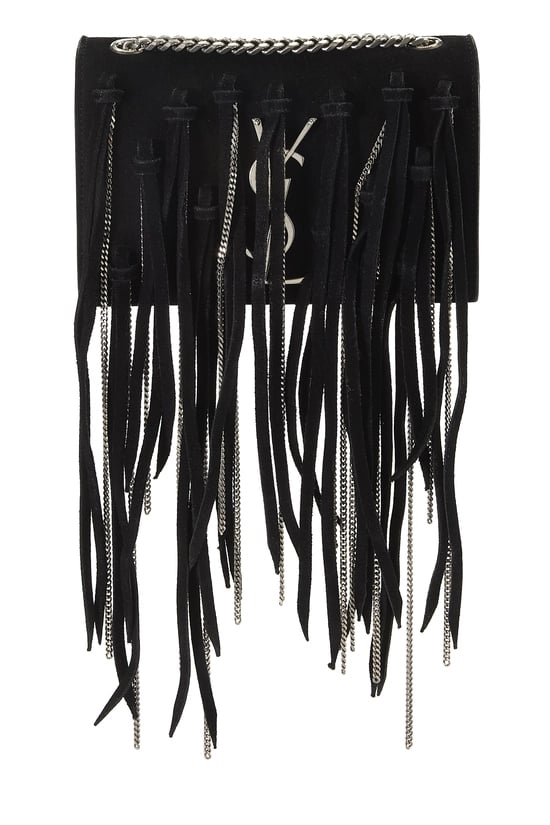Black Suede Fringe Kate Small