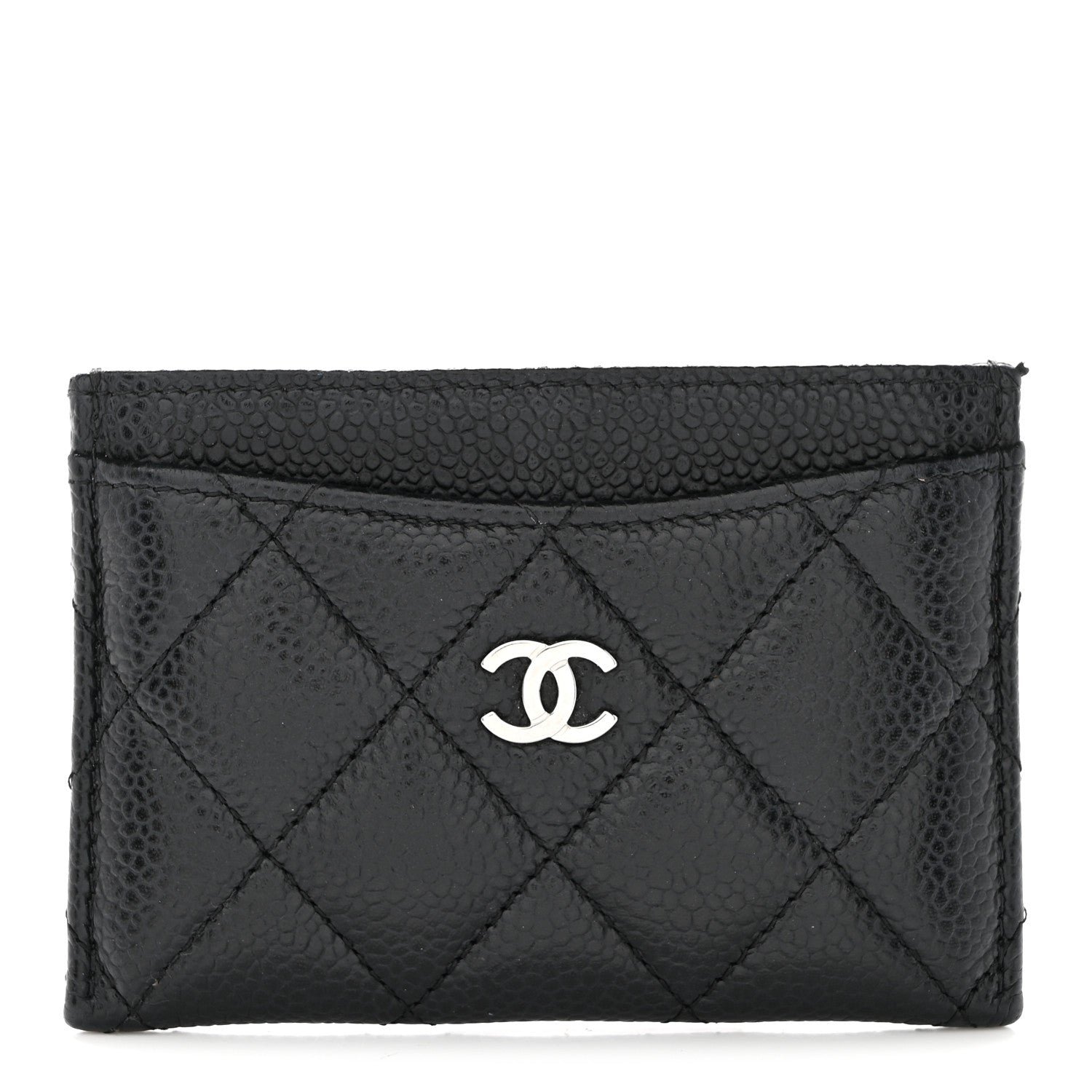Chanel Caviar Quilted Card Holder Black