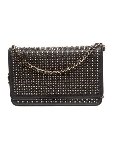 Studded Strass Wallet on Chain