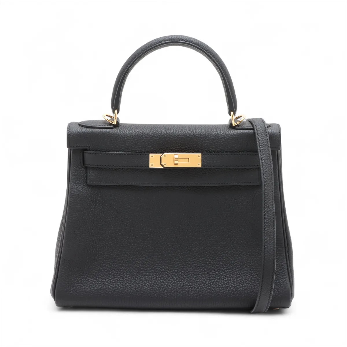 Hermès Kelly 28 Le Tournay Togo Black Gold Metal Fittings