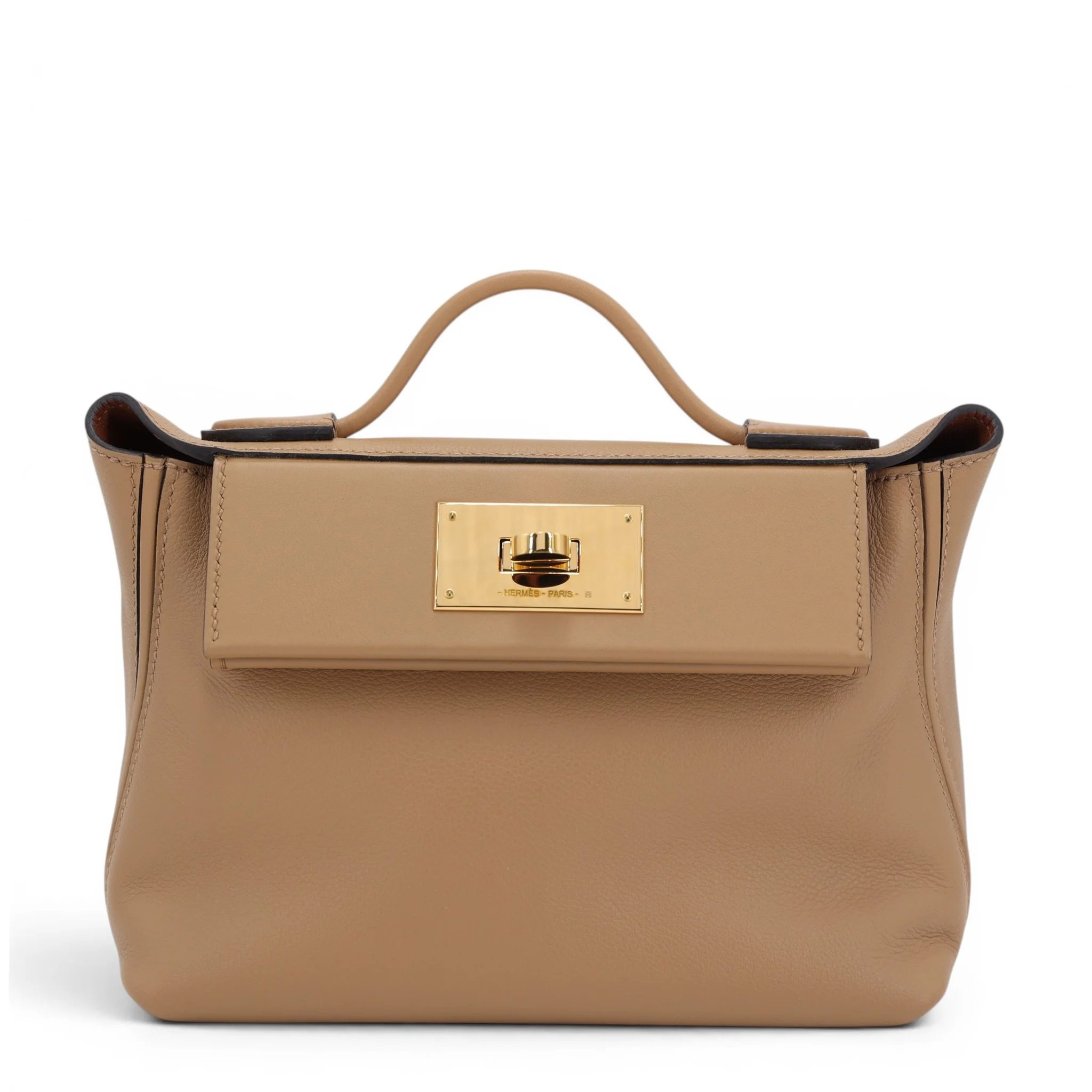 Excellent ( Rank SA ) HERMÈS 24/24 - 21 mini Chai (0M) Evercolor Gold hardware U (2022)