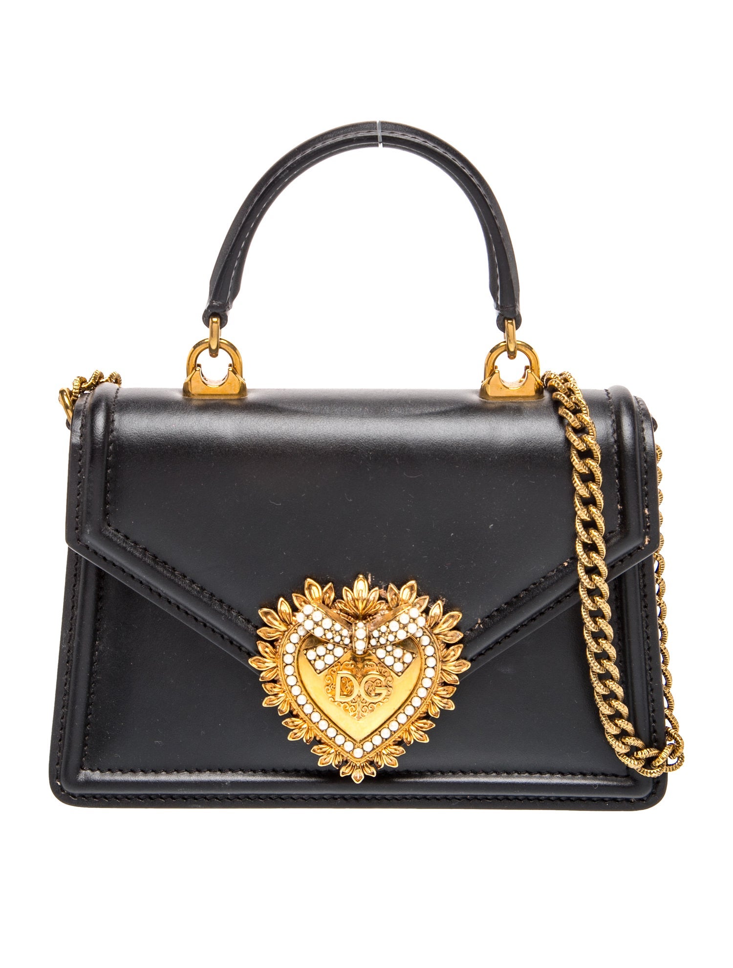 Faux Pearl Top Handle Bag