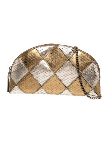 Embossed Leather Clutch