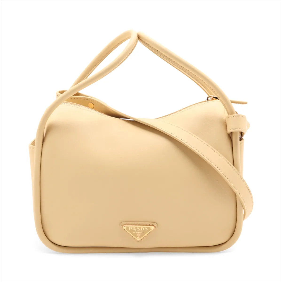 Prada darlings 1BA451 Leather 2 Way Handbag Yellow