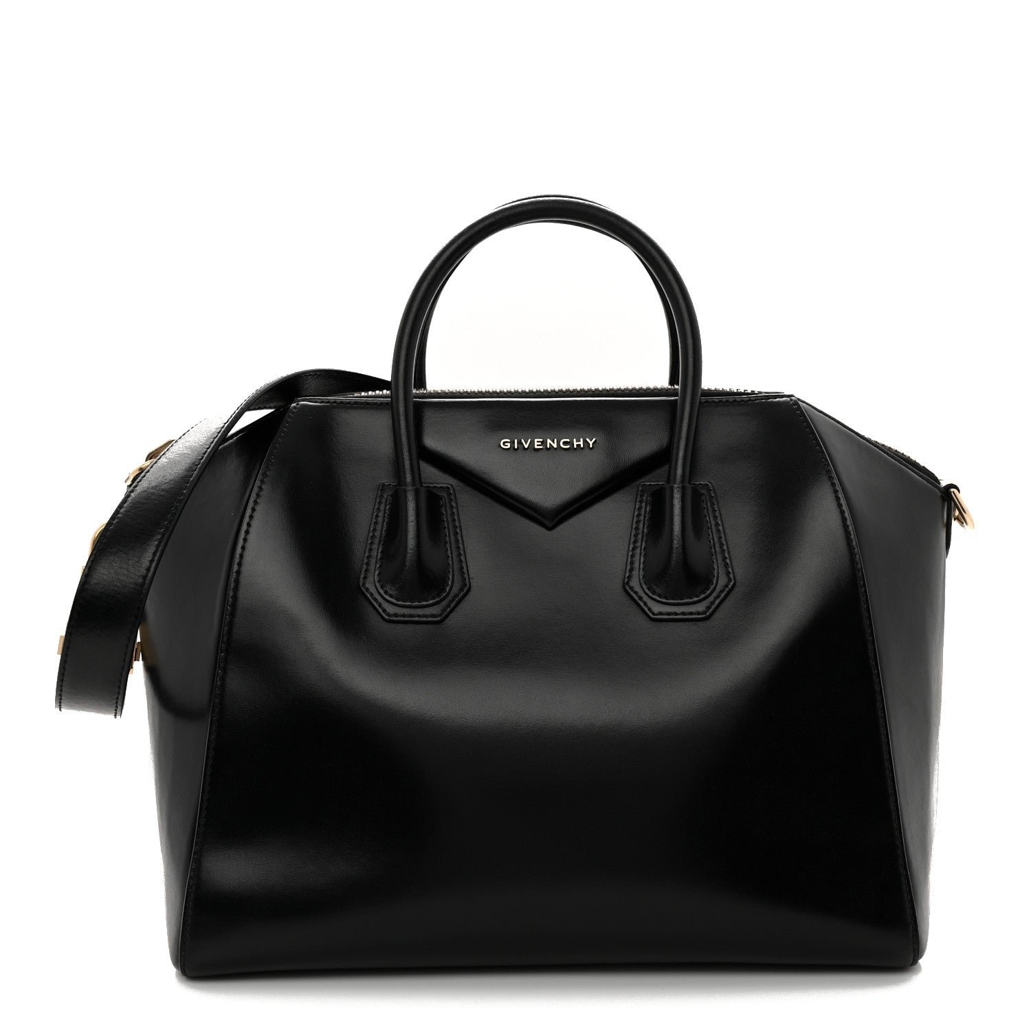 Givenchy Shiny Lord Calfskin Medium Antigona Black