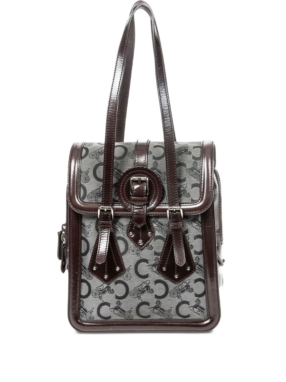 logo-pattern tote bag