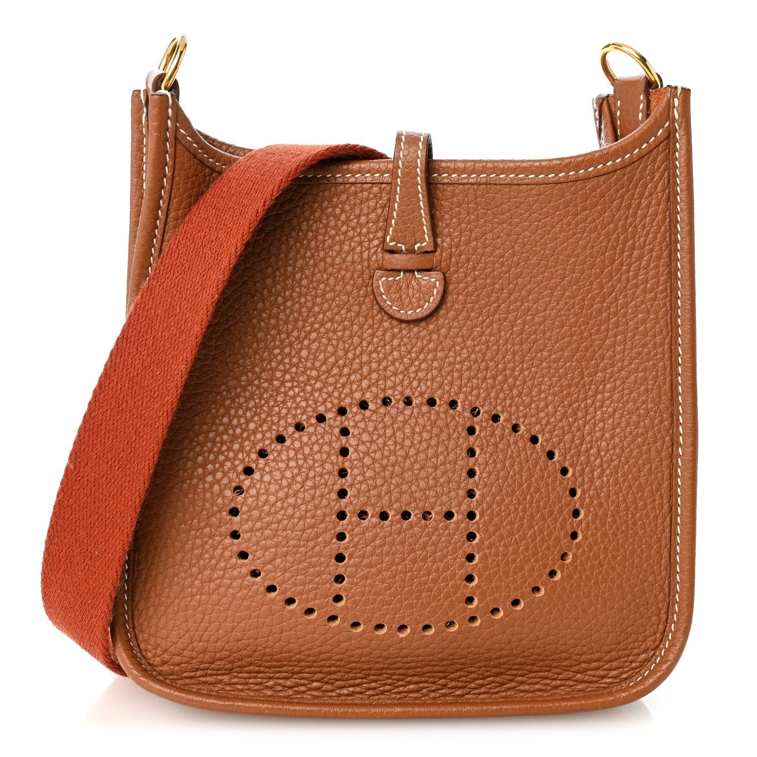 Hermes Taurillon Clemence Amazone Evelyne TPM Gold Cuivre