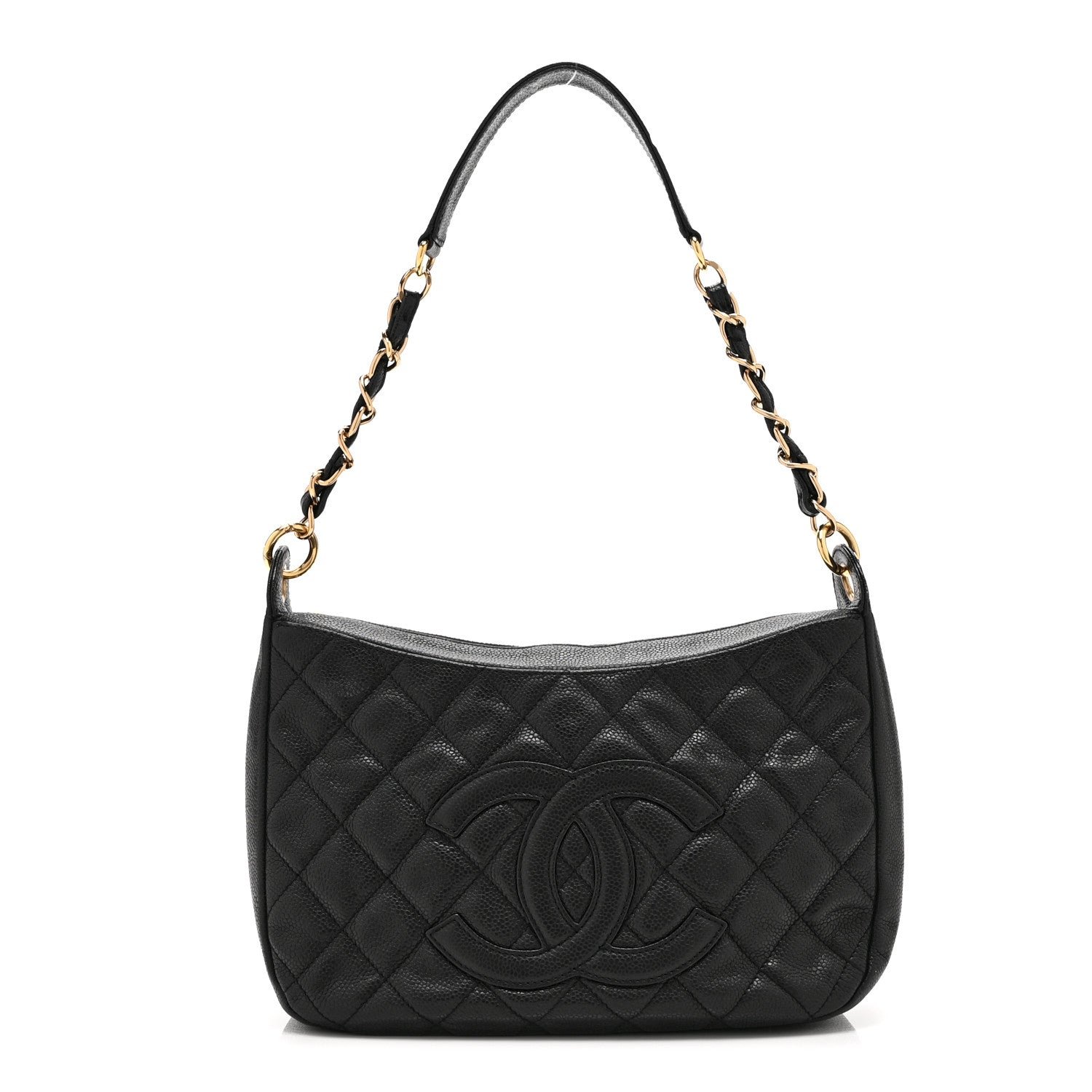 Chanel Caviar Quilted Timeless CC Shoulder Bag Black