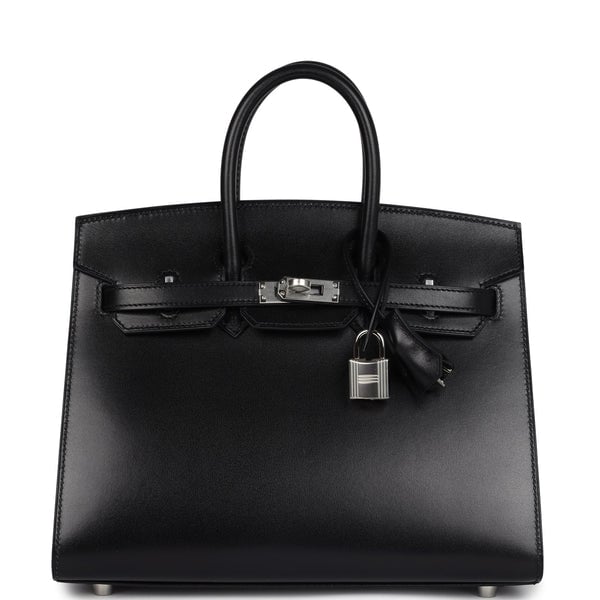 Hermes Hermes Birkin Sellier 25 Black Box Palladium Hardware