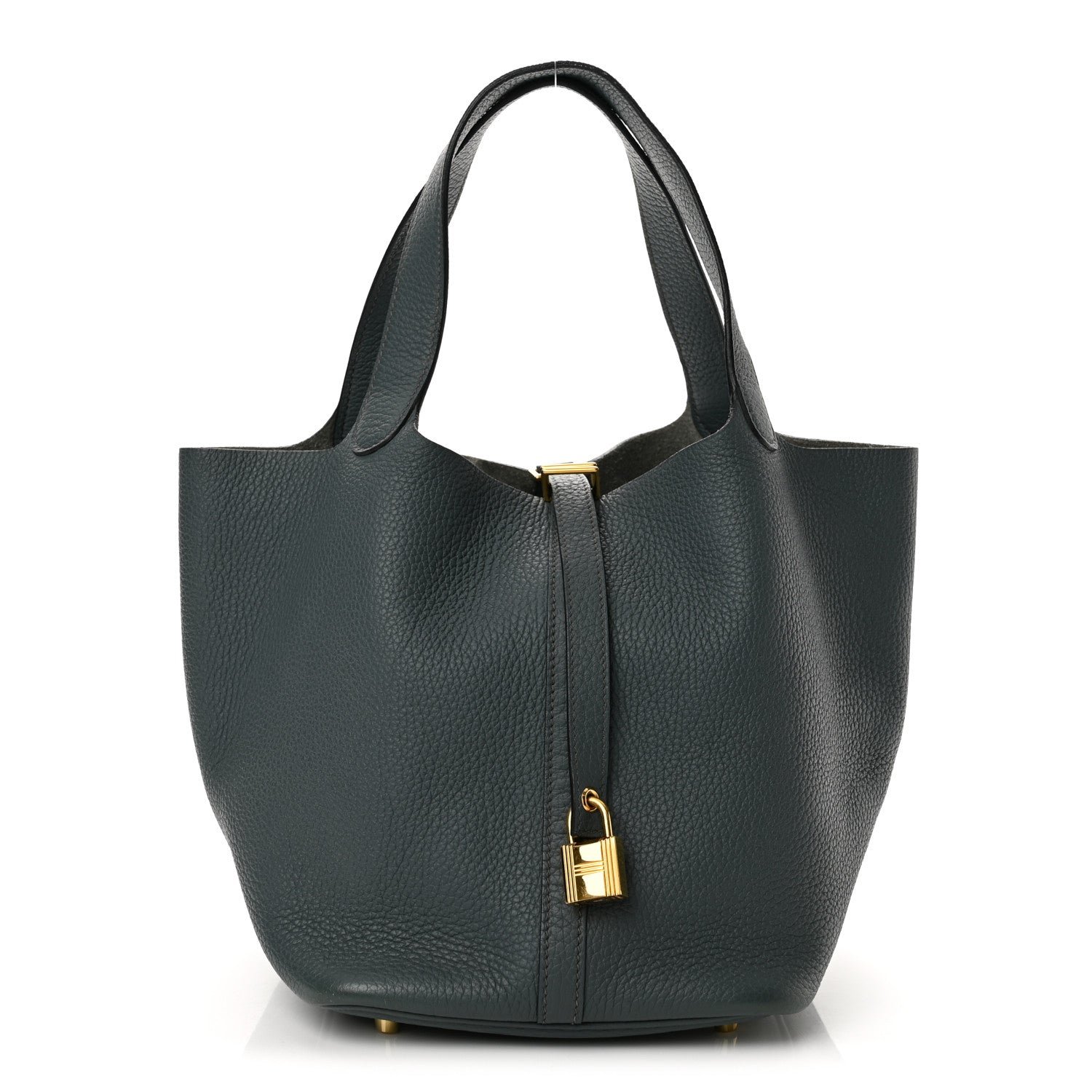 Hermes Taurillon Clemence Picotin Lock 22 MM Bleu Orage