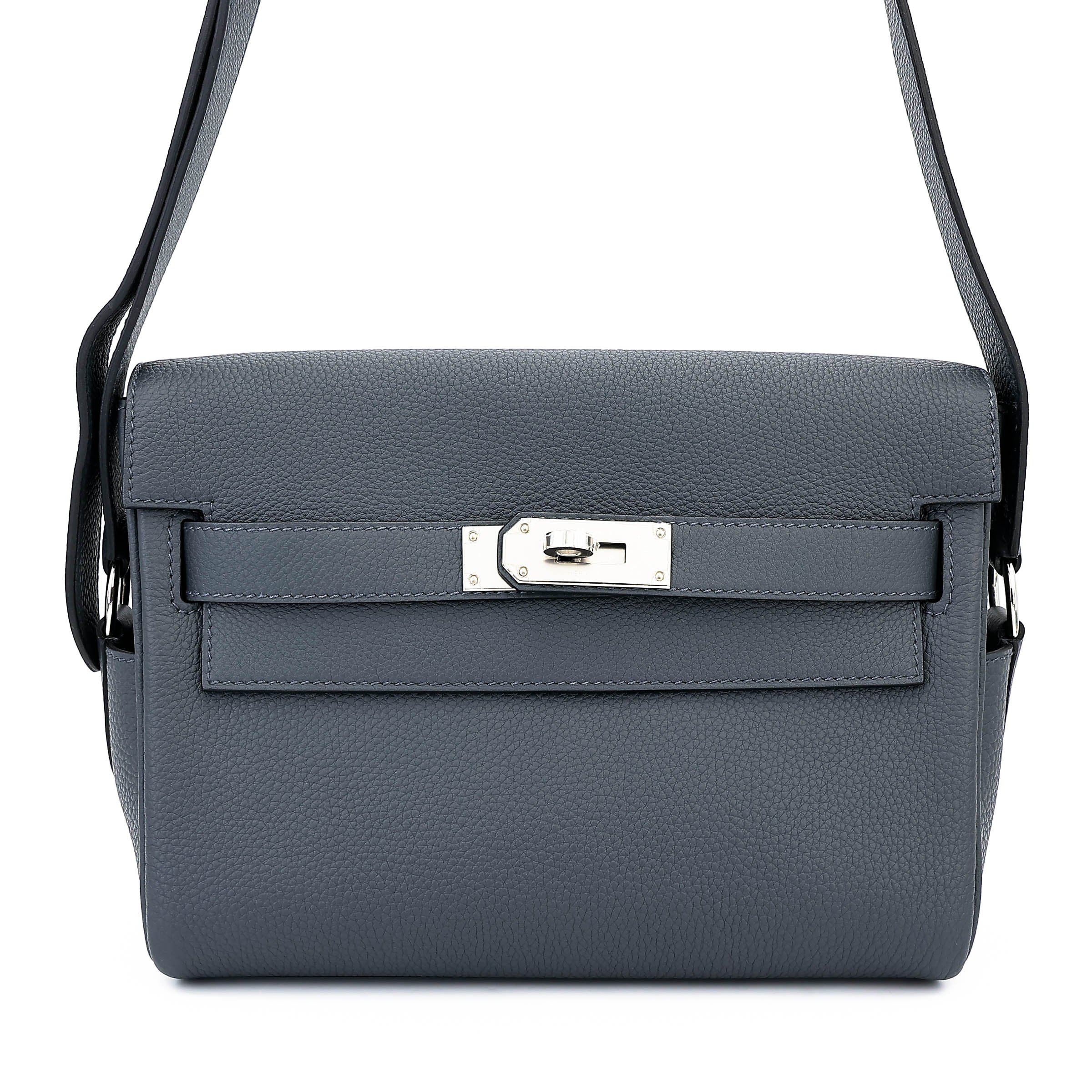 Excellent ( Rank SA ) HERMÈS Kelly Messenger PM Gris misty (H0) Togo Palladium hardware W (2024)