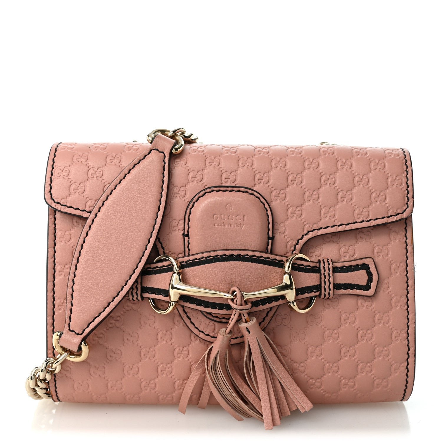 Gucci Microguccissima Mini Emily Shoulder Bag Soft Pink