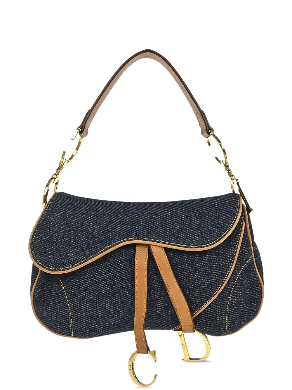 2001 Saddle denim shoulder bag
