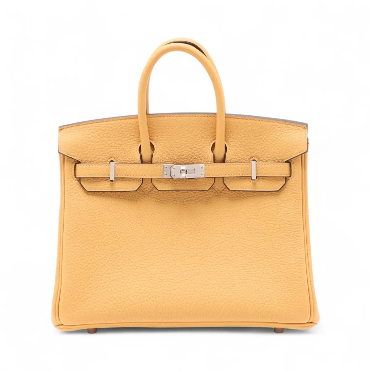 Hermès Birkin 25 Le Tournay Togo Paille Silver Metal Fittings