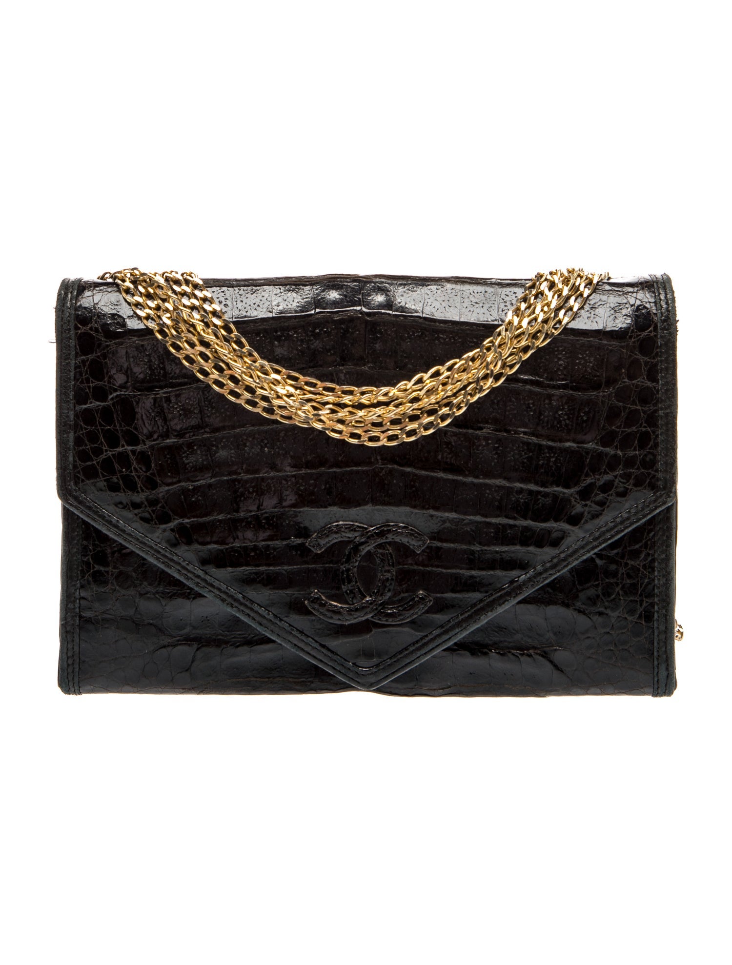 Crocodile Envelope Flap Bag