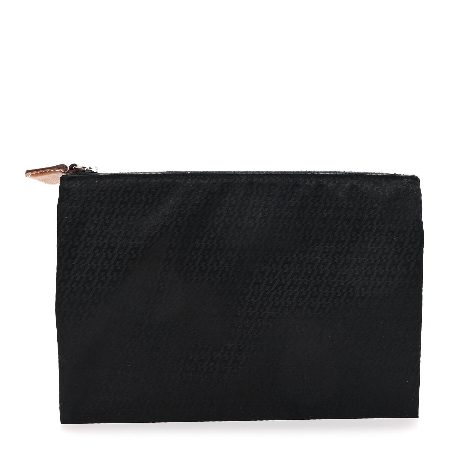Hermes Technical Silk H En Bias Silky Pocket Cosmetic Case Black