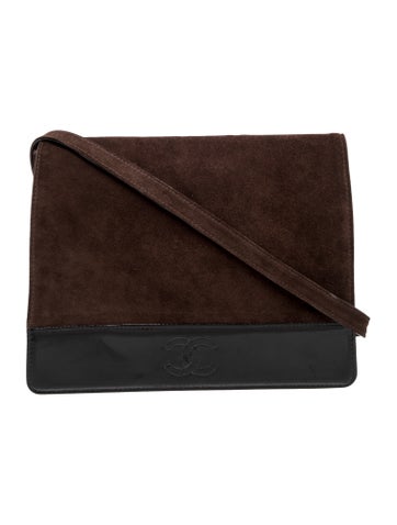 Suede CC Flap Shoulder Bag