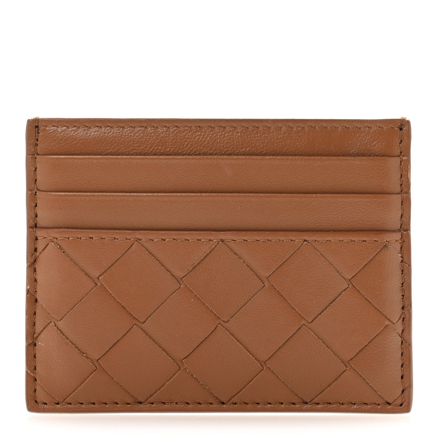 Bottega Veneta Nappa Intrecciato Card Holder Mud