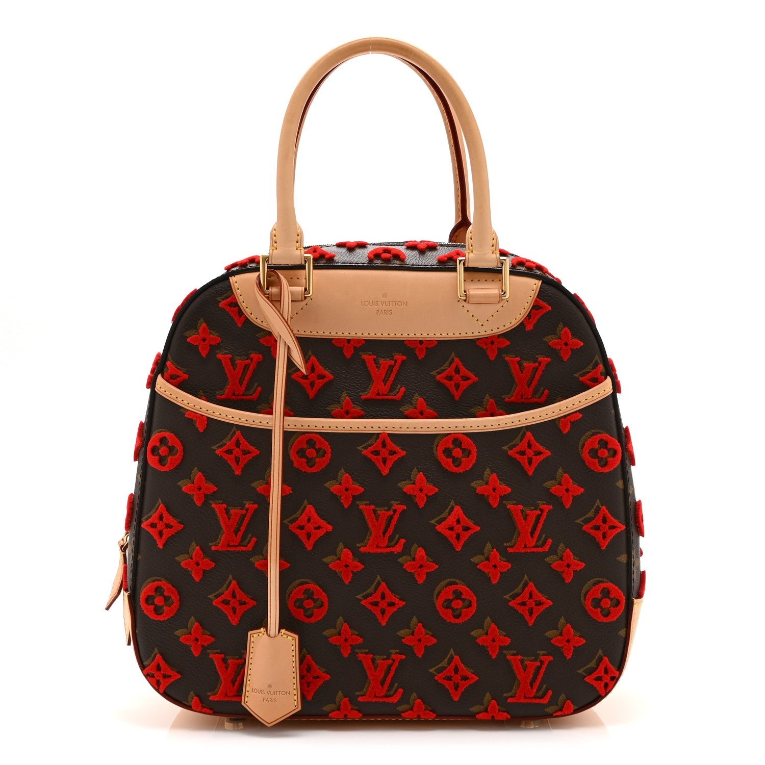 Louis Vuitton Monogram Tuffetage Deauville Cube Red