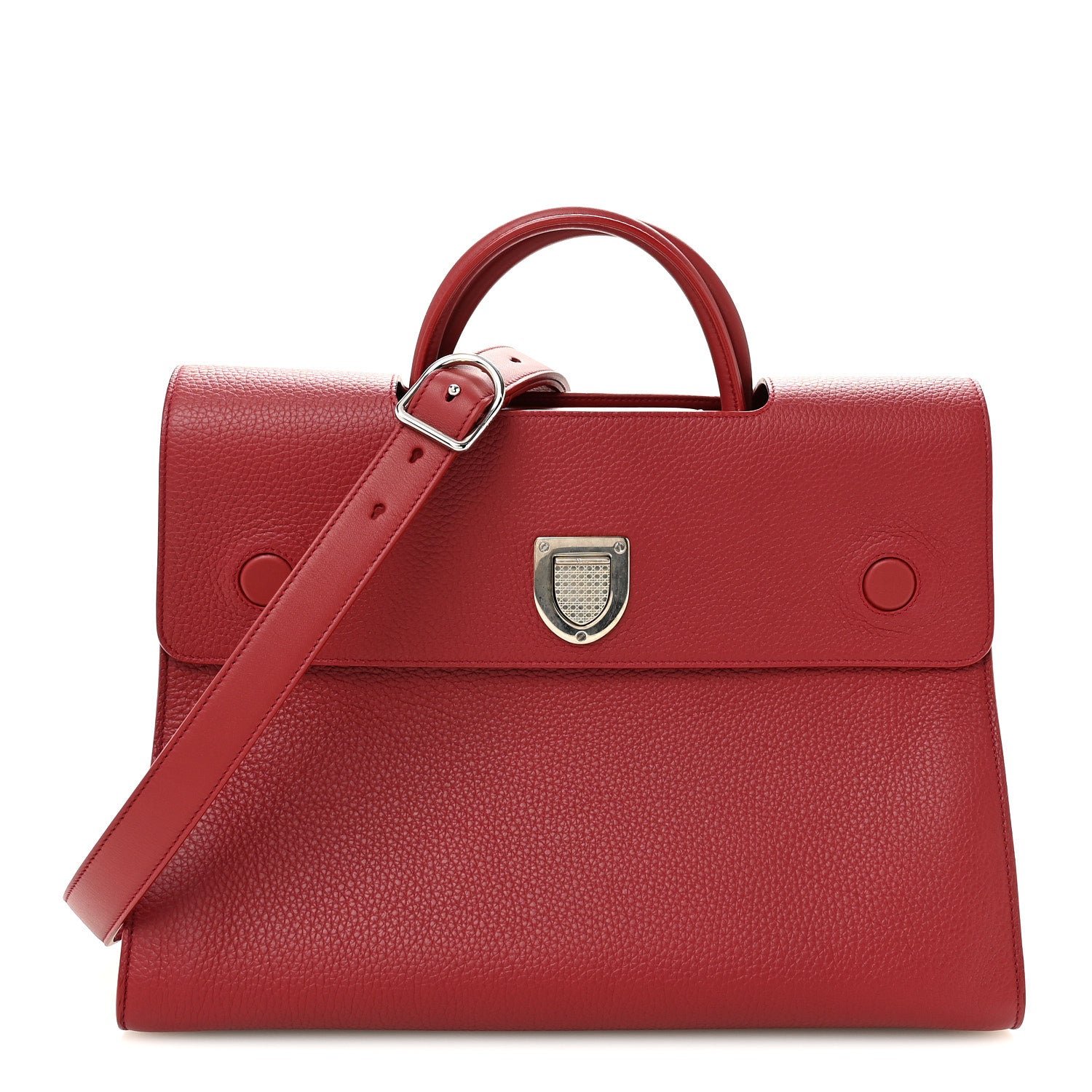 Dior Christian Dior Bullcalf Large Diorever Flap Red
