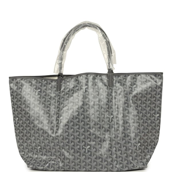 Goyard Goyardine Grey St. Louis GM Tote Bag Palladium Hardware