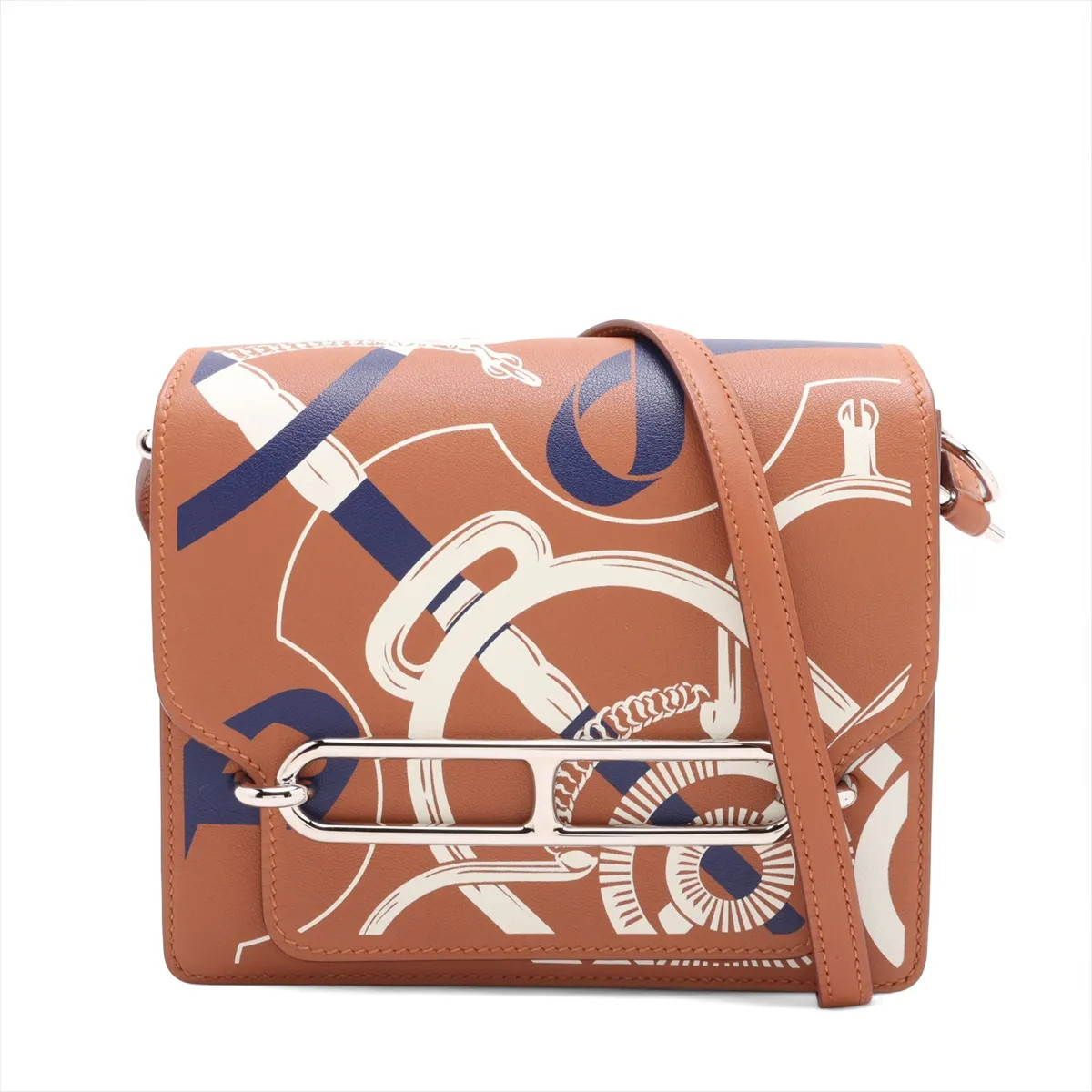 Hermès SAC ROULIS MINI Veau Swift Gold Silver Metal Fittings