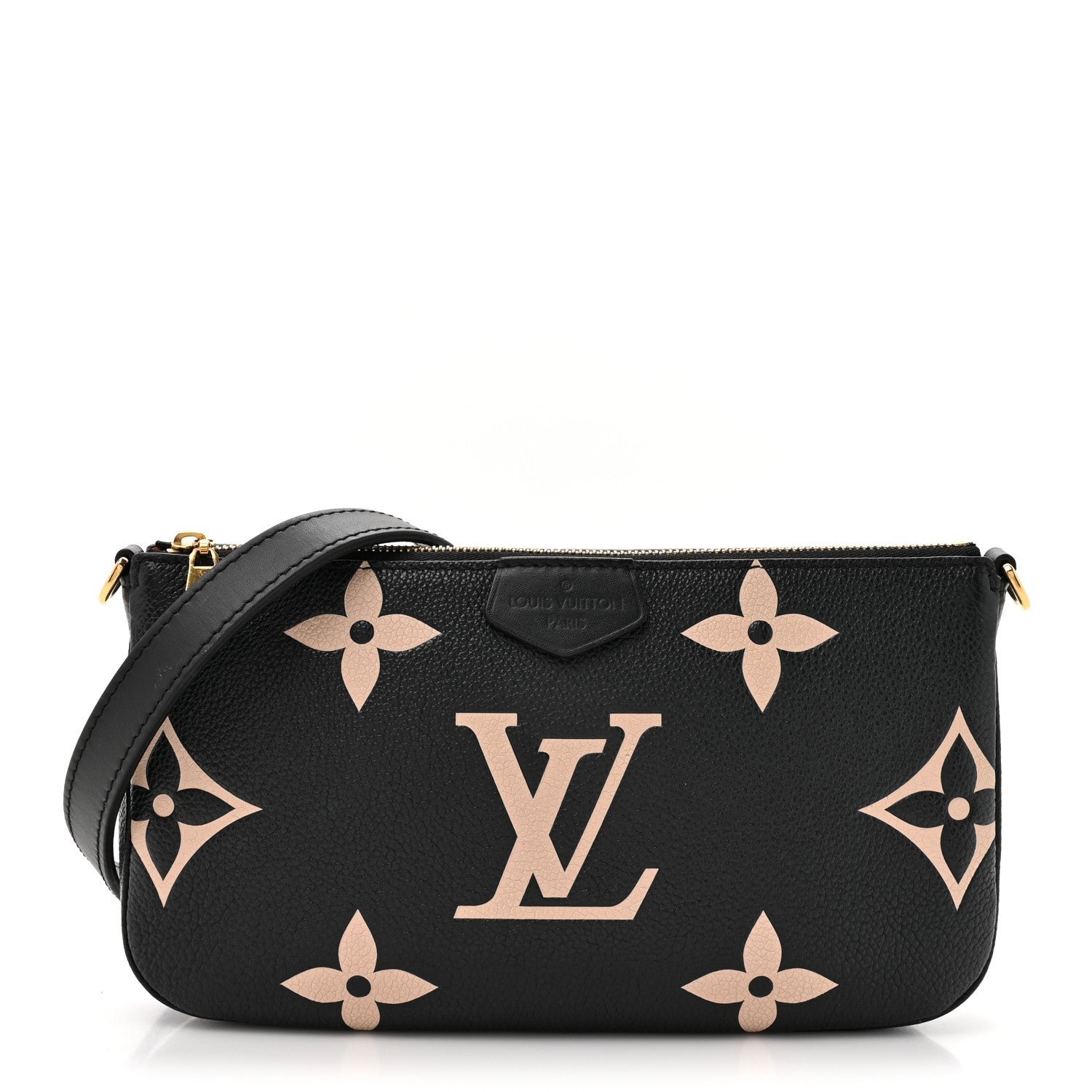 Louis Vuitton Empreinte Monogram Giant Multi Pochette Accessories Large Pochette Black Beige
